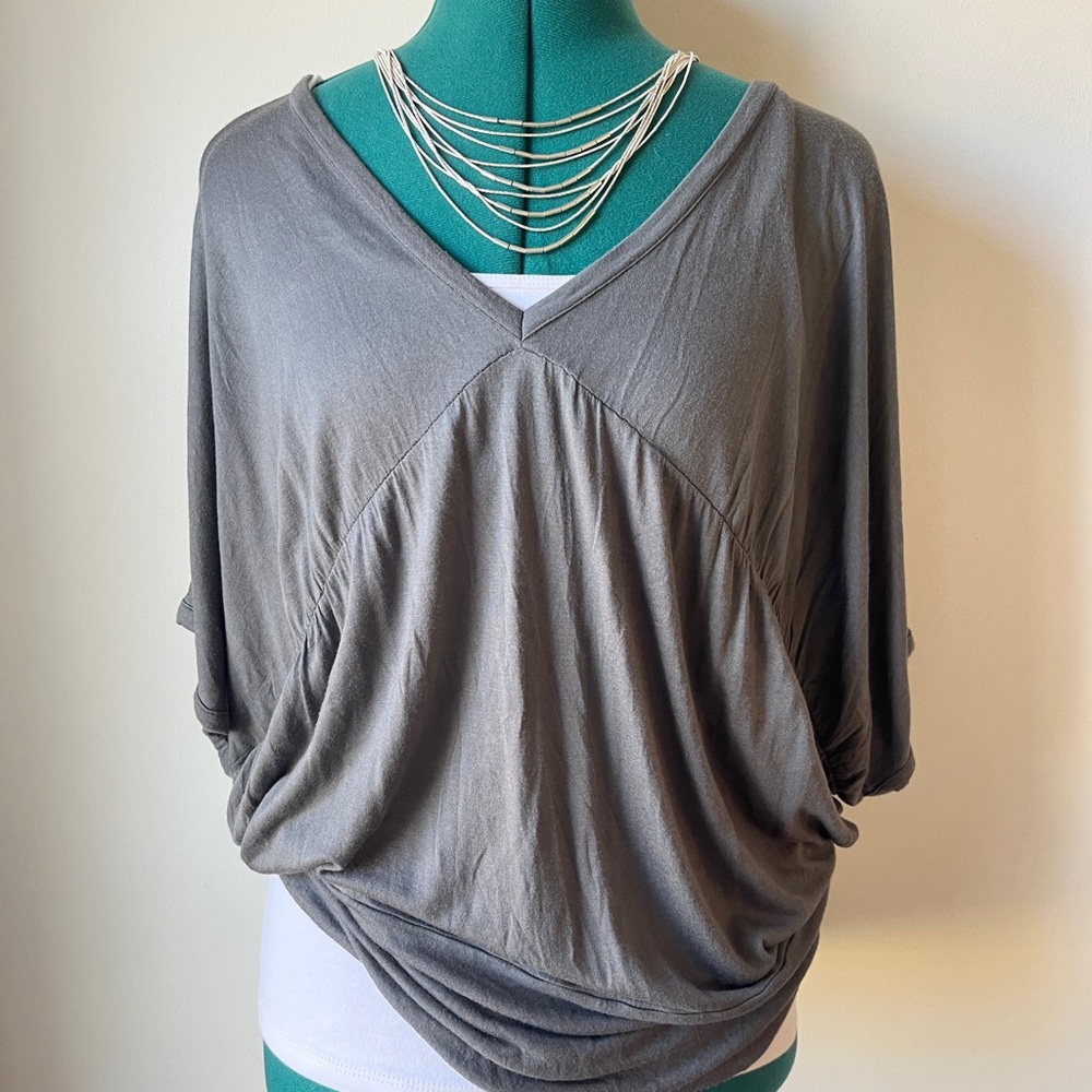 Xhilaration Charcoal Drape Blouse